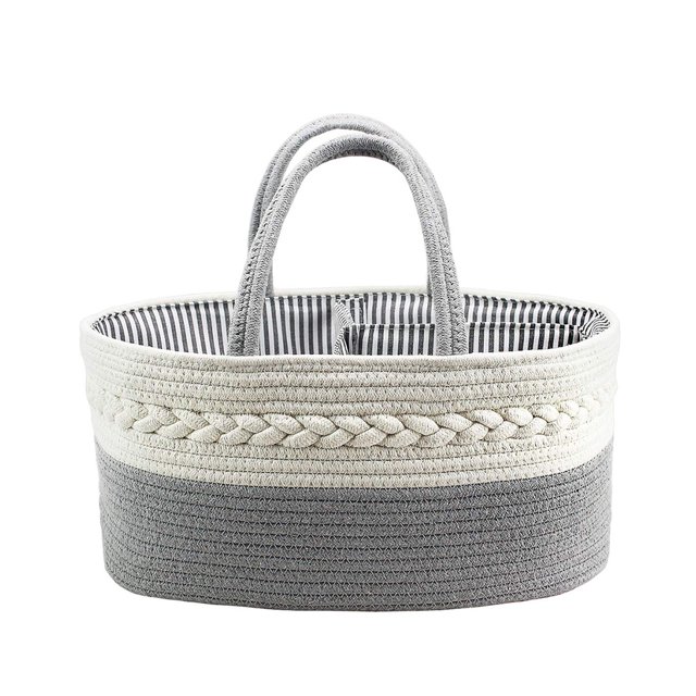 Organizador Cestas de pañales para bebés, bolsa de almacenamiento para guardería, toallitas húmedas para botellas, bolso de mano de juguete Likrtyny Libre de BPA