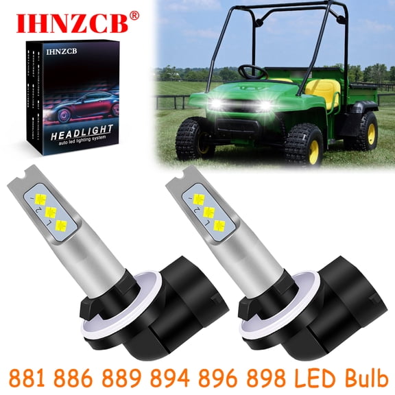 IHNZCB for Deere Gator Th Tx Xuv Diesel 4x2 6x2 4x2 Am118013 Tractor / Lawn Mower LED Headlights Bulb High Low Beam 881 889 White,Y21