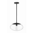 thumbnail image 6 of 56894-FB Craftmade Lighting Gaze - 1 Light Pendant In Contemporary Style-8 Inches Tall and 14 Inches Wide-Flat Black Finish-Clear Glass Color, 6 of 7
