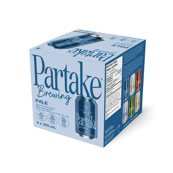Partake - Pale, 4 x 355 mL Cans, Craft Non-Alcoholic Beer
