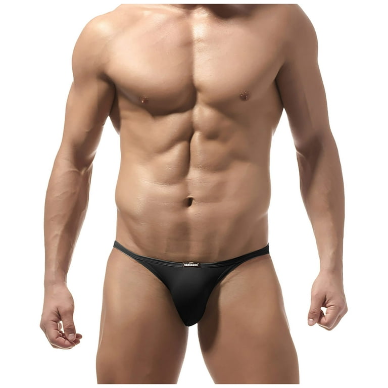 DORKASM Mens G String Underwear T-Back Sexy Breathable Underwear Briefs  Pack, G String Comfort Thong G String Black L