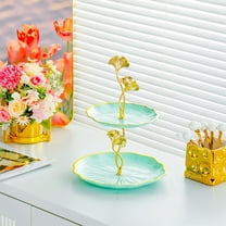 Multi Layer Serving Plate 29x21cm Clear Acrylic Snack Fruit Display Tray for Party Wedding Christmas Decor and Home Entertainment