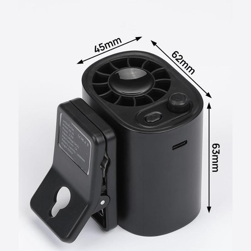 Car Clip On Fan with LED Display - 360° Rotation, 100 Speeds Adjustable, USB Rechargeable Personal Cooling Fan 1800mAh Battery