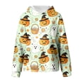 thumbnail image 6 of KPOPLK Hoodies for Teen Girls Long Sleeve Cute Halloween Sweatshirts Hooded Graphic Print Sweatshirt Preppy Clothes Fall Winter Khaki,Size 7-8 Years, 6 of 6