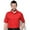 Red, variant on Monterey Club Men's X-Cool Collection Oval Texture Solid Golf Polo Shirt #1215