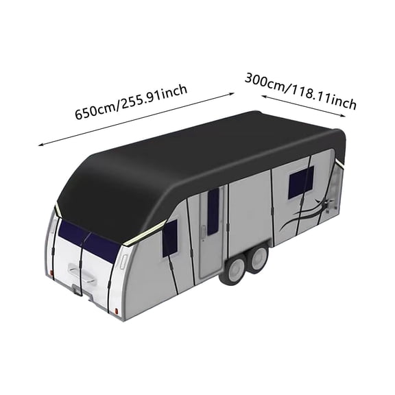 EcoNest RV Roof Cover With Reflective Strips Heavy Duty For Outdoor Travel Trailer And Camper Storage