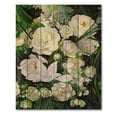 thumbnail image 3 of Designart 'Bouquet Of White Roses With Green Leaves' Traditional Print on Natural Pine Wood, 3 of 5