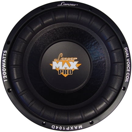 - Lanzar MAXP104D Max Pro 10-Inch 1,200-Watt Small Enclosure Dual 4-Ohm Subwoofer