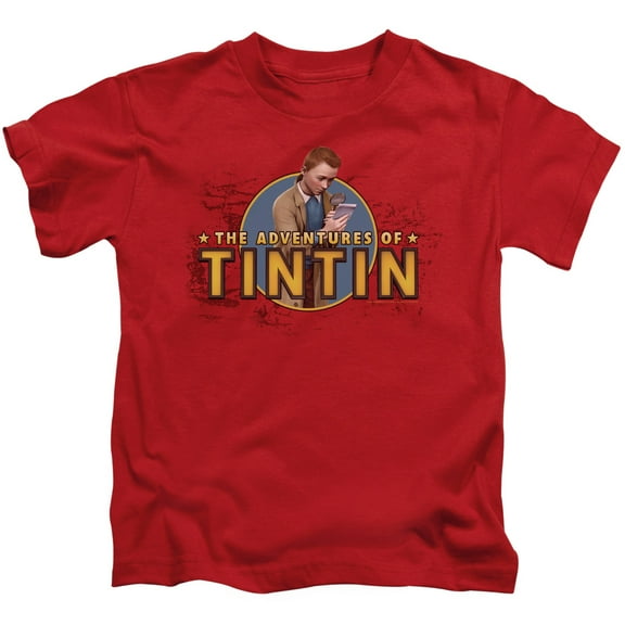 Tintin - Looking For Clues - Juvenile Short Sleeve Shirt - 5/6