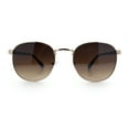 thumbnail image 5 of Classic Round Windsor Dandy Metal Rim Fashion Sunglasses Gold - Brown, 5 of 8