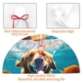 thumbnail image 4 of Sikiie Dog Underwater Adventure 30-48 inches {designName} Print Christmas Tree Skirt Snowman Xmas Tree Skirt with Edge Christmas Decorations for Holiday Party-30", 4 of 7