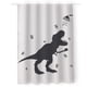 thumbnail image 1 of Cortina de Baño Impermeable Grande con Diseño de Dinosaurio T-Rex Blanca para Regadera, 1 of 7
