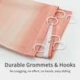thumbnail image 6 of Extra Long Shower Curtain 72 x 84, Peach 84 inch Shower Curtain Set, Beach Ocean Shower Curtain for Bathroom Decor, Abstract Washable Fabric Shower Curtain, Pink Coral, Hot Pink, 6 of 6