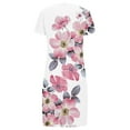 thumbnail image 4 of IROINNID Sundresses For Women Summer Comfy Loose Short Sleeve V-Neck Floral Printed Summer Dress On Sale, 4 of 5