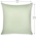 thumbnail image 2 of 24" x 24" Throw Pillowcases (Cover Only) - 85/15 Nylon, Spandex - Luxurious, Silky, Stretchy & Soft - 1 Pcs Solid Color - A Perfect Choice for Couch Chairs Sofa Bed Adult or Kids Bedroom, Cadet Grey, 2 of 7