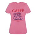 thumbnail image 1 of Playera George para Dama, con Estampados de una Taza de Café y Frases Rosa Talla G, 1 of 4