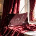 thumbnail image 3 of JWH Burgundy 100% Cotton Gold Foil Leopard Pillow Cover 12x20inch Modern Chic Decor for Sofa Bedroom Accent, 3 of 8