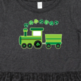 thumbnail image 4 of Inktastic St Patricks Irish Shamrock Train Girls Toddler Dress, 4 of 5