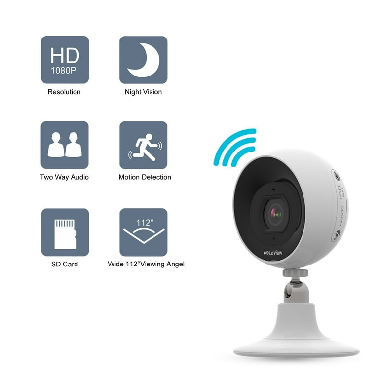 LaView Security Camera Outdoor,1080P HD Wi-Fi Home Security Cameras with  Pan/Tilt 360 View,Night Vision,2-Way Audio,IP65,Motion Detection Activity