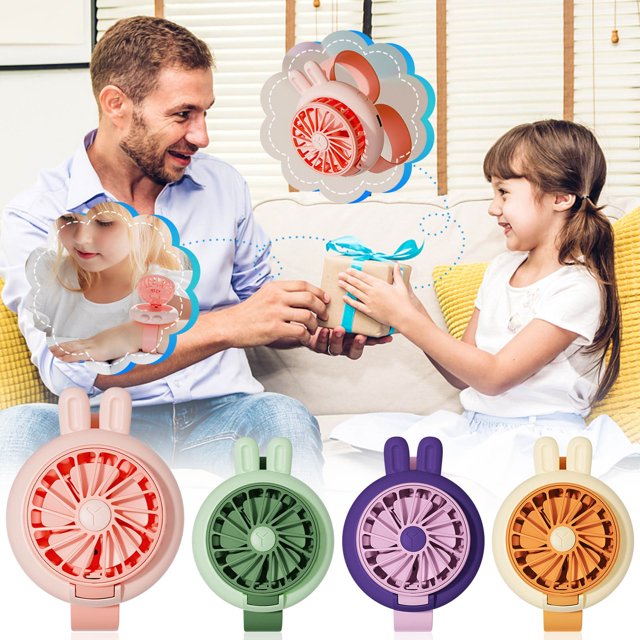 Xihbxyly Ventilador de Muñeca Portátil, Recargable Por Usb, Diseño de Correa Ajustable, Potente Viento, Ideal para Actividades Al Aire Libre, Viajes, Playa, Oficina, Ligero, Tamaño Compacto.