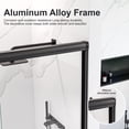 thumbnail image 3 of Leumius 44"-48"W*72" H Semi-Frameless Double Sliding Shower Door, Bypass Shower Door, 1/4" (6mm) Thick SGCC Tempered Glass Door, Matte Black02, 3 of 8
