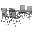 thumbnail image 2 of vidaXL 5 Piece Patio Dining Set Anthracite Steel, 2 of 10