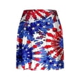 thumbnail image 3 of LEBONYARD Women's Soft Yoga Skirt Shorts,Women's Summer Independence Day Pleated Tennis Skirts Stretchy Short Yoga Fake Two Piece Trouser Skirt Shorts Blue L, 3 of 5