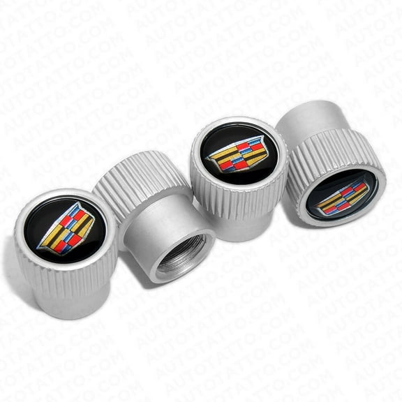 4pcs Universal Fit Cadillac Car Wheels Tire Air Valve Caps Stem Dust Cover Gift