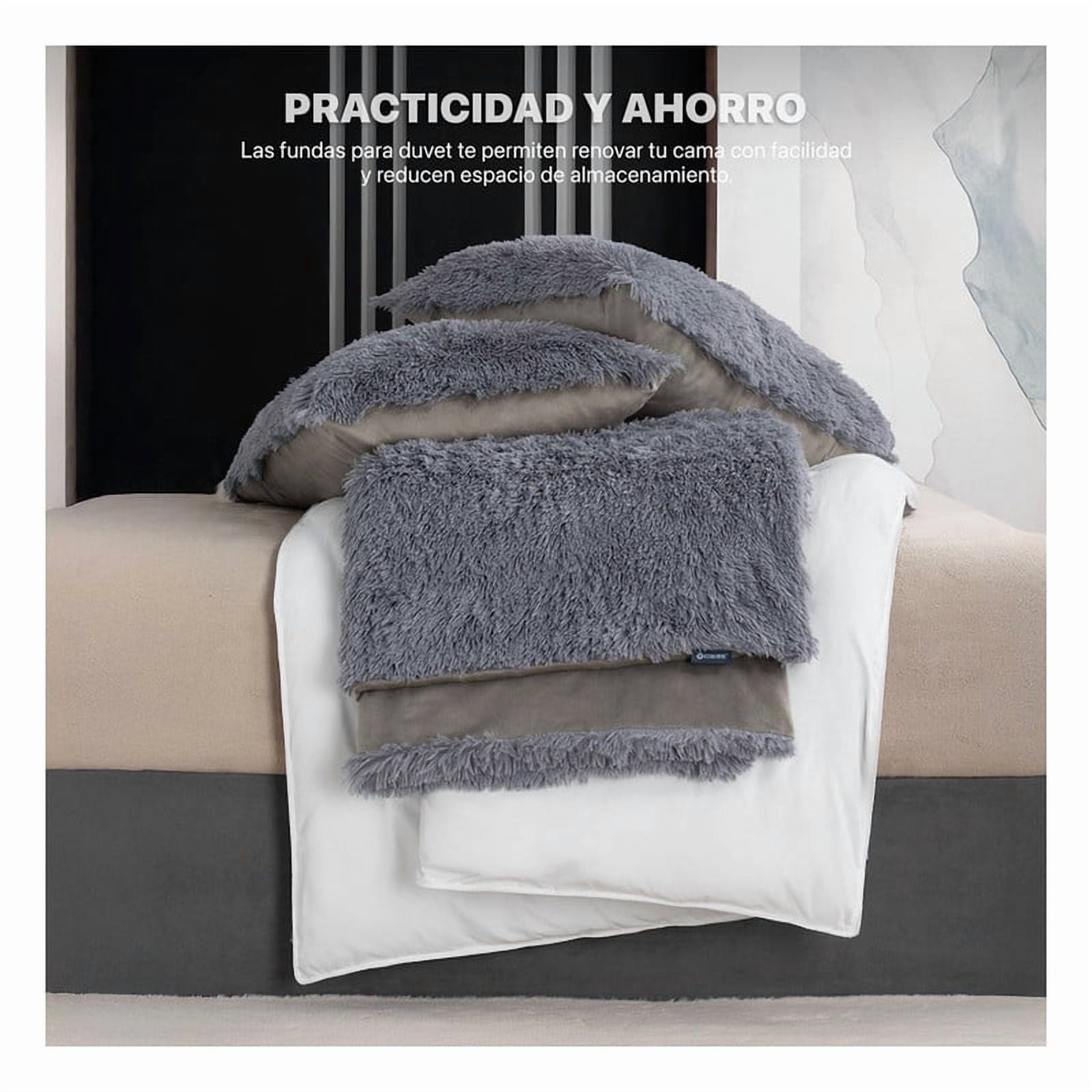 Funda Duvet Invernal Afelpada Doble Vista con Fundas de Almohada
