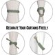 thumbnail image 4 of Curtain Tiebacks Magnetic Woven Curtain Holdback Drapery Tie-Back (Silver Grey -2Pack), 4 of 5