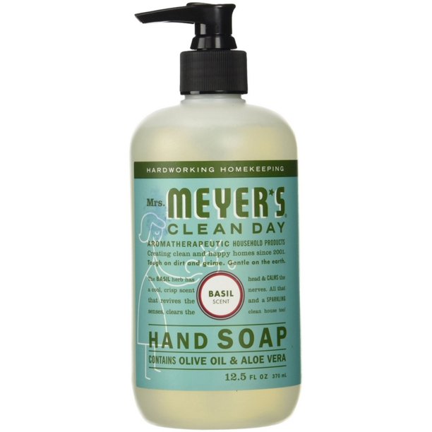 Mrs. Meyers Clean Day Hand Soap, Basil 12.50 oz (Pack of 2) Walmart