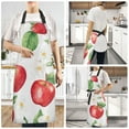 thumbnail image 2 of Yayeee Chief Kitchen Apron with Pockets for Cooking Water Resistant Unisex Adjustable Neck Strap, White Apple Pattern, 2 of 7