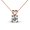 Rose Gold, variant on Cate & Chloe Marian 18k White Gold Plated Heart Pendant Necklace with Swarovski Crystal for Women