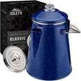 thumbnail image 1 of Cafetera Percolator COLETTI Classic para 12 tazas, color azul esmaltado, 1 of 7