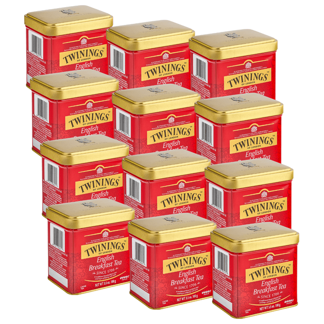 Twinings English Breakfast Loose Leaf Tea – Authentic Full-Bodied British Tradition, Hand-Selected Robust Assam, Ceylon, & Kenyan Black Tea Blend, 3.53 oz. (100 Gram)