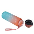 thumbnail image 4 of Small Water Bottle, Time Marker  Water Bottle With Sticker Rope For Gym For Office For Cycling Red Cover Gradient, 4 of 8