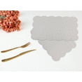 thumbnail image 6 of REGALWOVEN Placemats Set of 6 Ruffle Placemats for Kitchen Dining Table Decor Washable Heat Resistant Table Placemats Wipeable Table Mat Cream 18*12in, 6 of 7