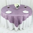 thumbnail image 5 of Efavormart 72"X72" Violet Amethyst Accordion Crinkle Taffeta Table Overlay, Square Tablecloth Topper, 5 of 11