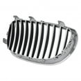 thumbnail image 2 of For BMW 528i/535i 2008 2009 2010 Grille Passenger Side | Inner | Plastic | Black Fins | With Chrome Front Frame & Edge | Replacement For BM1200141 | 51137065702, 615343299341, 2 of 5