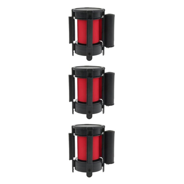 maskred Barrière de Queue Rétractable Polyvalente pour Gestion Efficace des Foules Rouge 3 Mètres 3ensemble