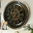 thumbnail image 2 of THE GEARS CLOCK Wall Clock with Real Moving Gears IR-LI 32 in Round BRONZE-ANTIQUE, 2 of 10