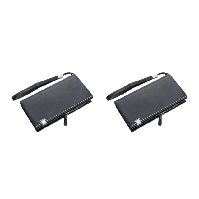 Sonducket Cartera de cuero con cierre de cremallera, bolsillo para monedas, monedero de almacenamiento, tarjetero, billetera multifuncional, Type1 NO1