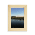 thumbnail image 1 of Paisaje de agua conectado a el cielo Escritorio de madera Arte Pintura 5x7 pies Marco de foto, 1 of 4