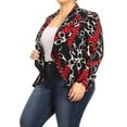 thumbnail image 3 of Women's Plus Size Solid Print Casual Long Sleeve Open Front Jacket Blazer/Made in USA, 3 of 5