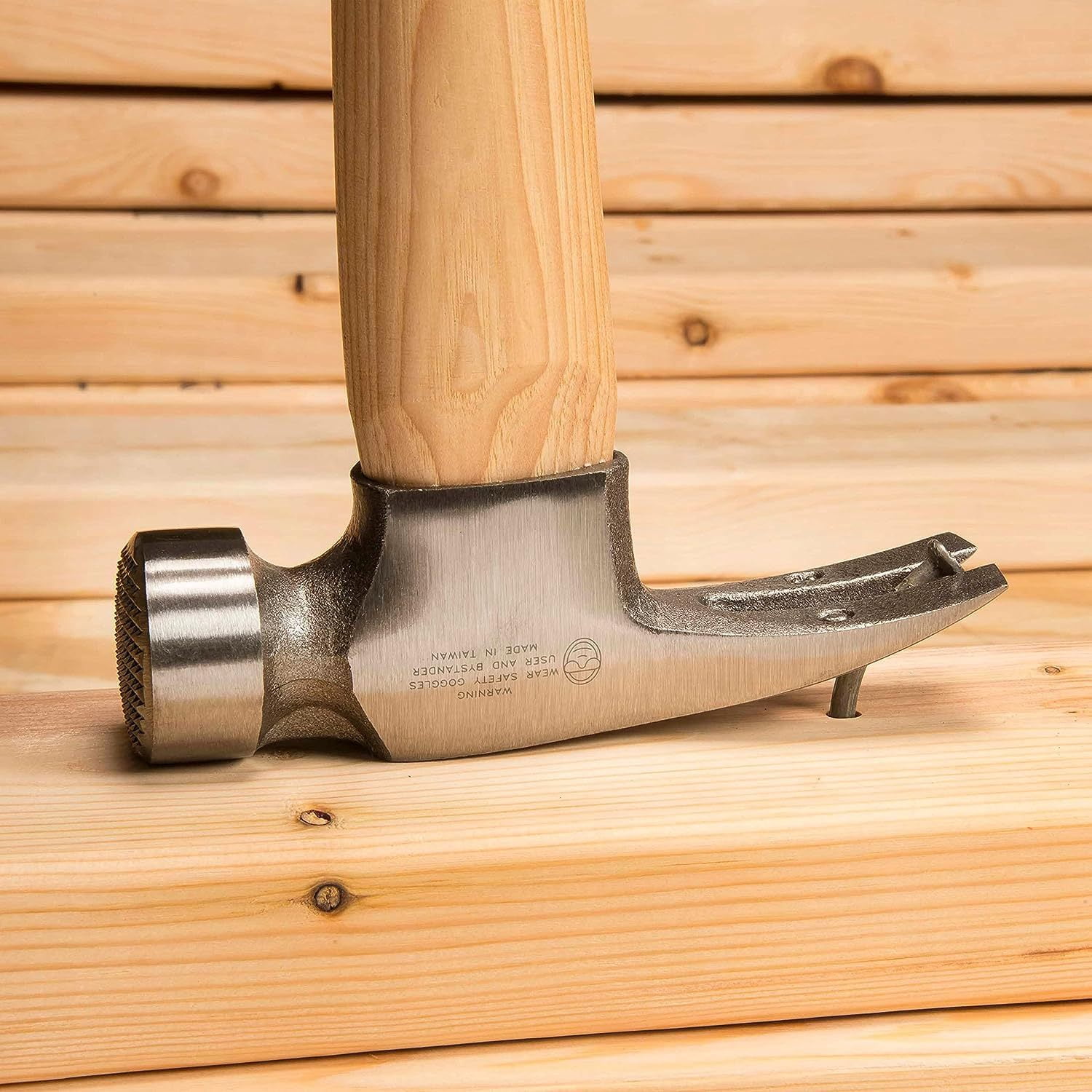 HTYSUPPLY MRW25LM Sure Strike Wood Handle Framing Hammer - Triple Wedge, 25 oz