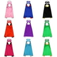 Superhero Capes and Masks for Kids Halloween Cosplay Double Side Capes