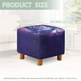 thumbnail image 3 of SCRAWLGOD Wolf Butterfly Starry Sky Print Violet Ottoman Cover, Soft Square Footstool Cushion with Non Slip Bottom Thick Furniture Protection Universal Fit for Most Footrest Sofa, 3 of 7