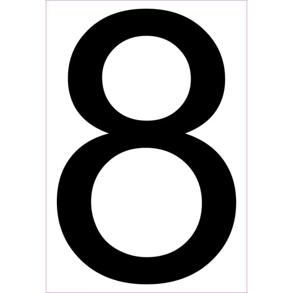 5.5in x 8in Address Number 8 Sticker