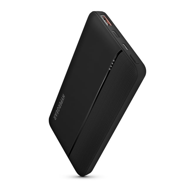 HyperGear 10000mAh 20W Single Port USB-C & 18W Single Port USB-A Portable Power - black