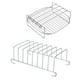 thumbnail image 5 of 1 juego de 2 piezas de accesorios para freidora de aire, parrilla de acero inoxidable para tostar (plateada), 5 of 6
